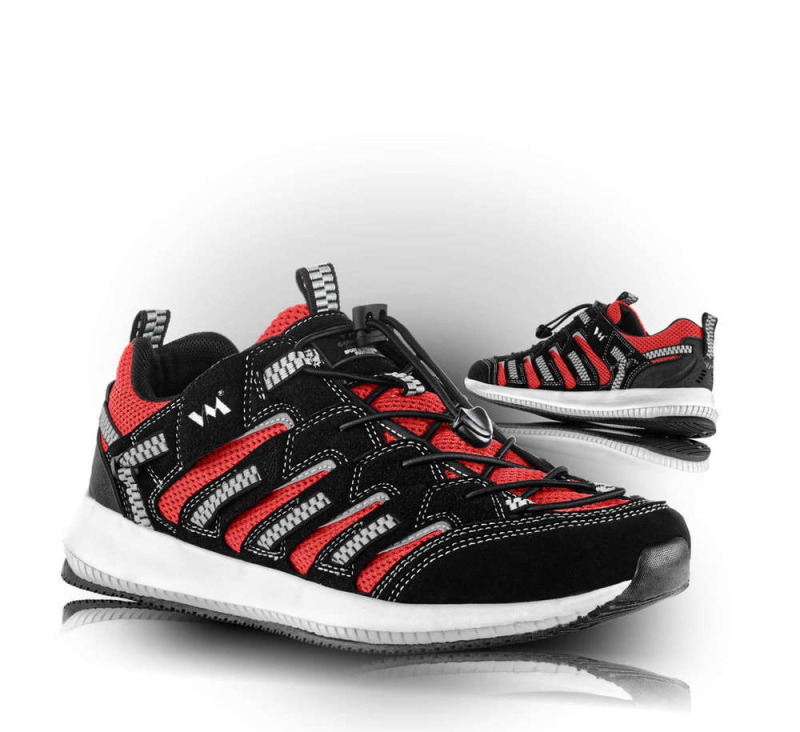 LUSAKA polobotka outdoor černo-červená vel.45