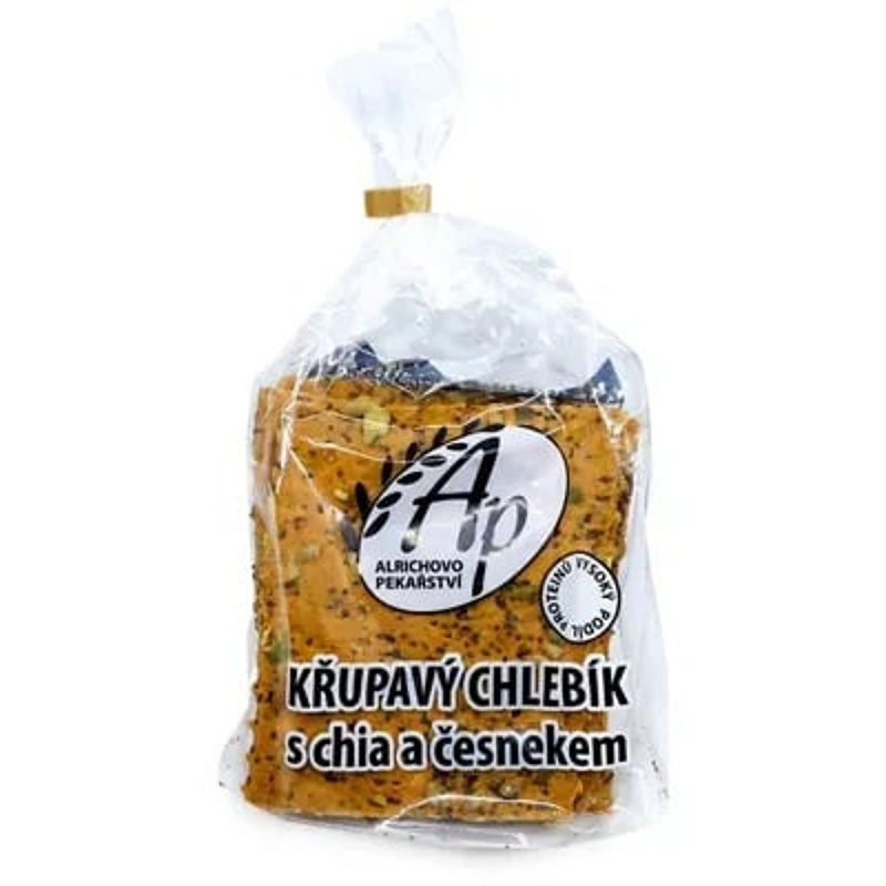 Alrichovo pekařství Křupavý chlebík s chia a česnekem
