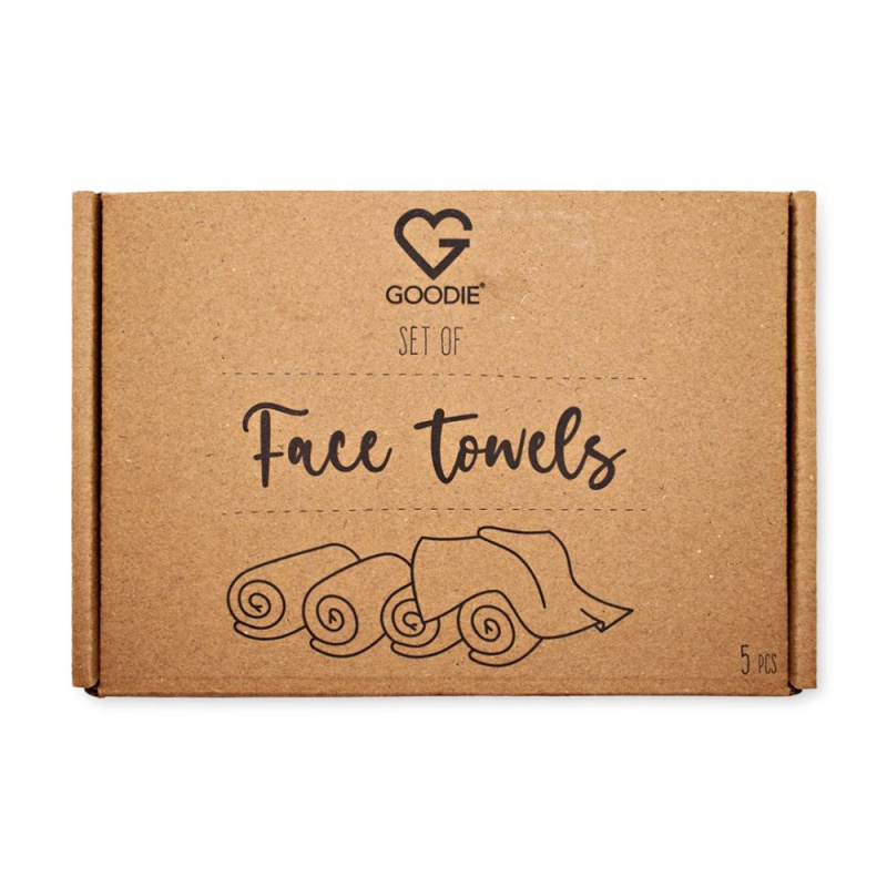 GOODIE Face Towels Sada malých obličejových ručníků, 5 ks