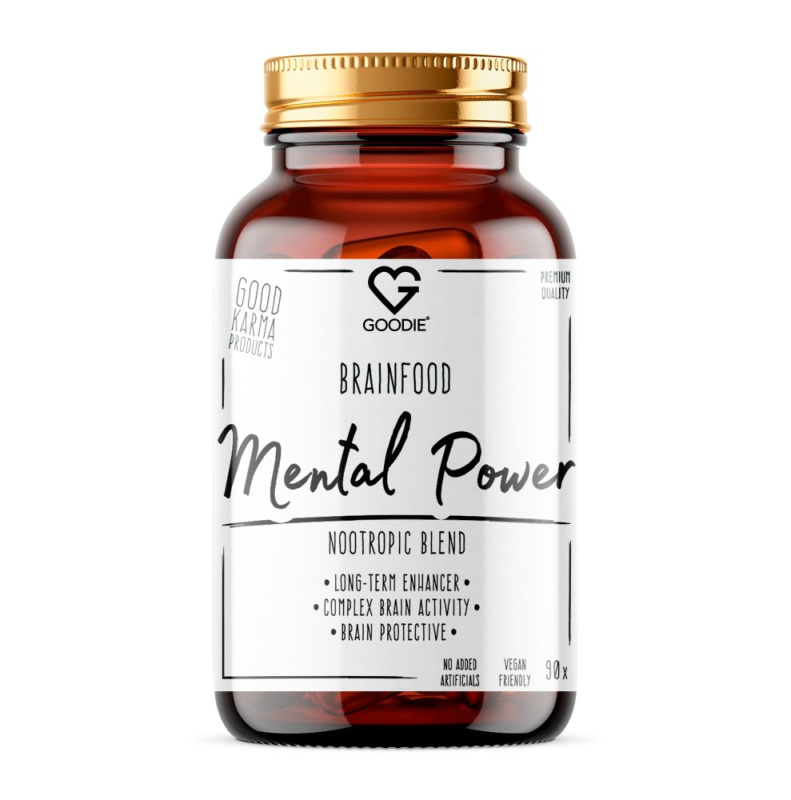 GOODIE Brainfood Mental power nootropic blend Výkon mozkové činnosti, 90 ks