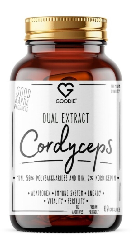 Goodie Cordyceps - dual extrakt min. 50 % polysacharidů & 2 % cordycepinu 60 kapslí