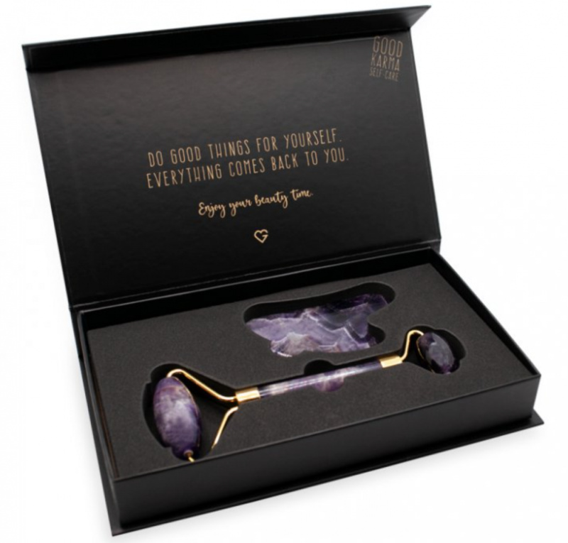 GOODIE Face Massage Set (Jade roller & Gua Sha) - PURPLE