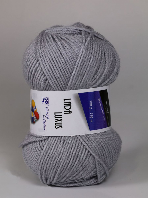 Pletací příze Vlnap LADA LUXUS 56177 světle šedá, klasická, 100g/230m