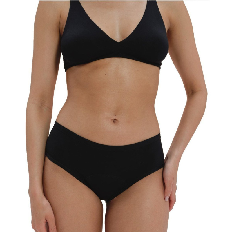 Snuggs Period Underwear Classic: Heavy Flow Black látkové menstruační kalhotky pro silnou menstruaci velikost M 1 ks
