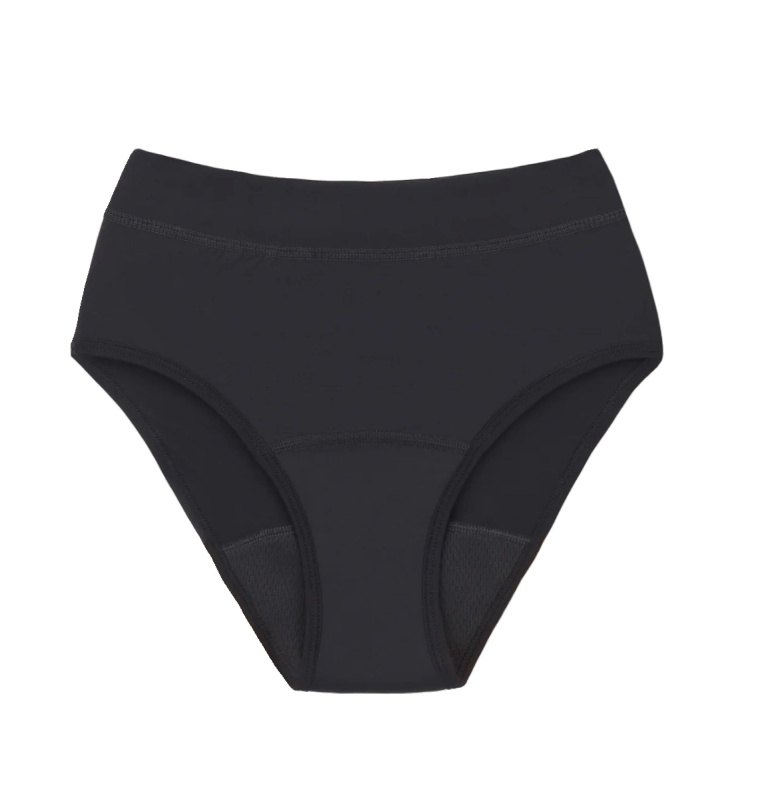 Snuggs Period Underwear Hugger: Extra Heavy Flow Black látkové menstruační kalhotky pro silnou menstruaci velikost M Black 1 ks