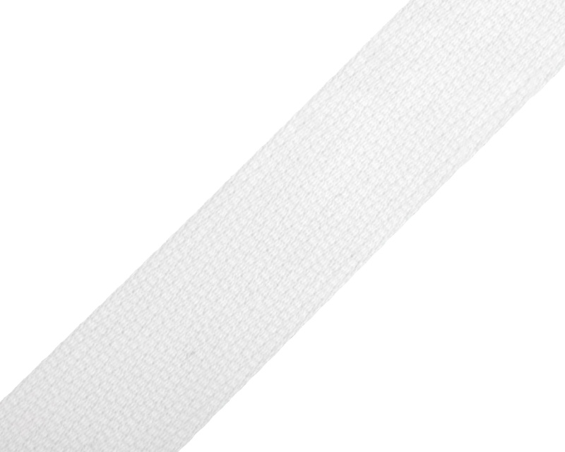 Popruh bavlněný 490011/1101 bílý, šíře 3cm (popruh v metráži)