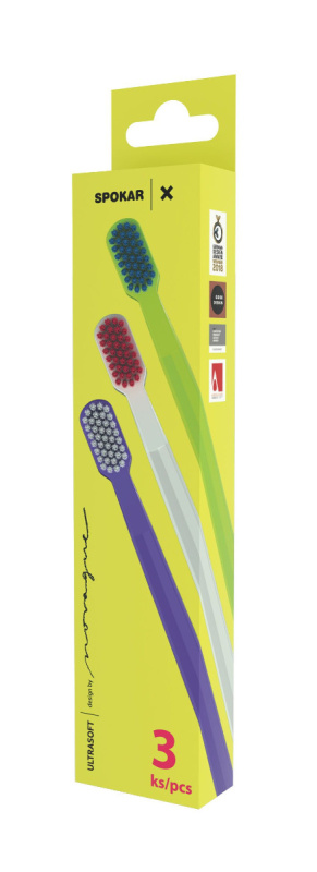 Spokar X 3429 Ultrasoft zubní kartáček Ultrasoft 3 ks
