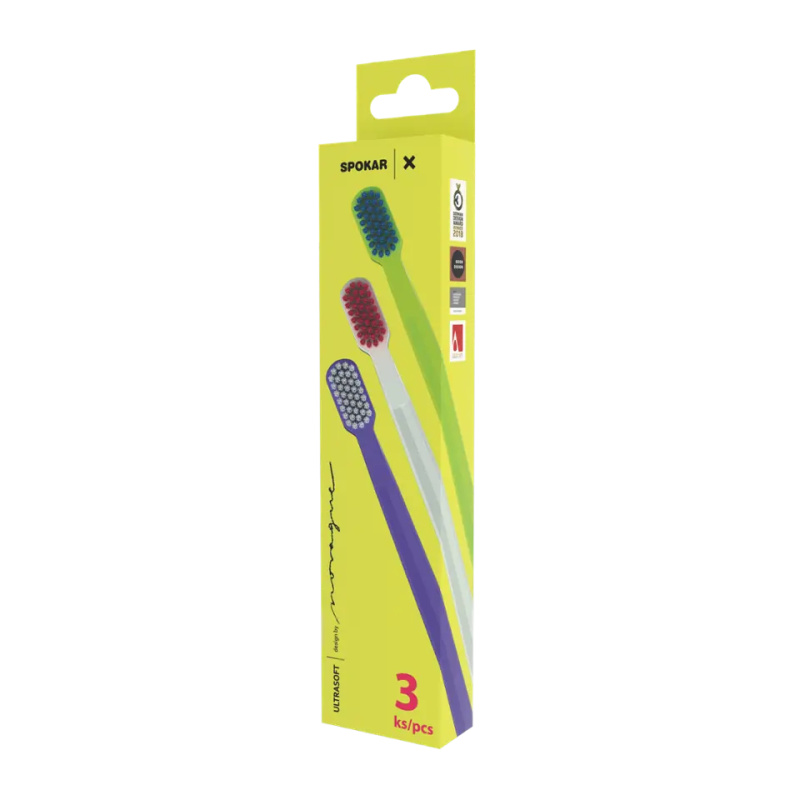 Spokar X 3429 Ultrasoft zubní kartáček Ultrasoft 3 ks