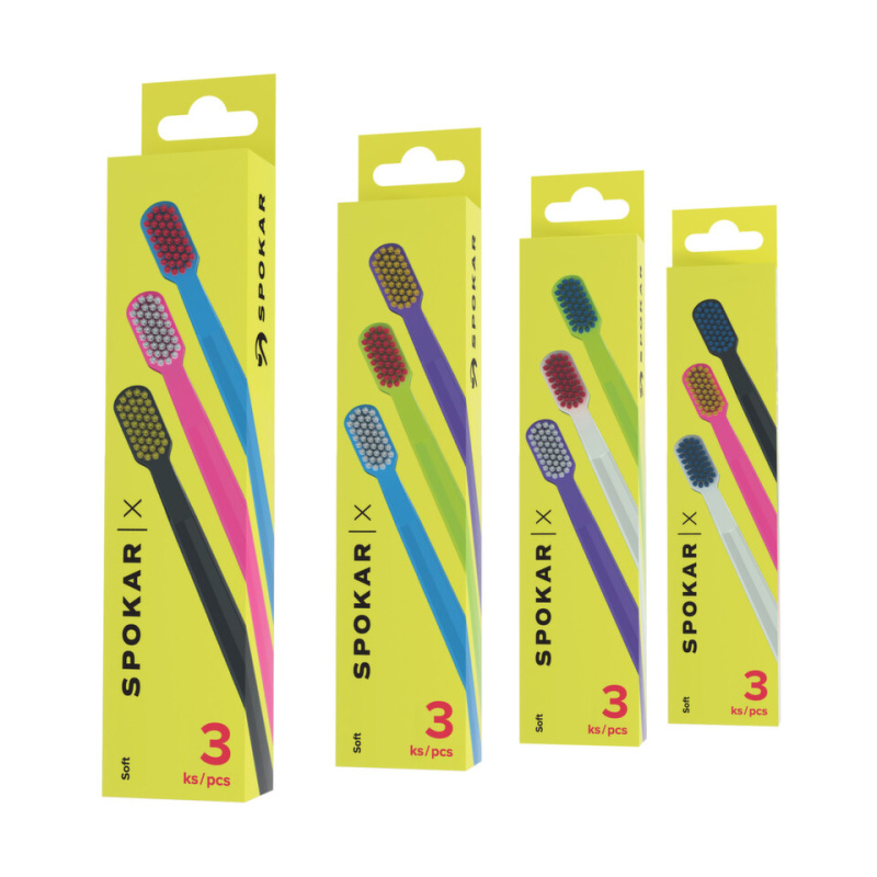 Spokar X 3429 Soft zubní kartáčky soft 3 ks