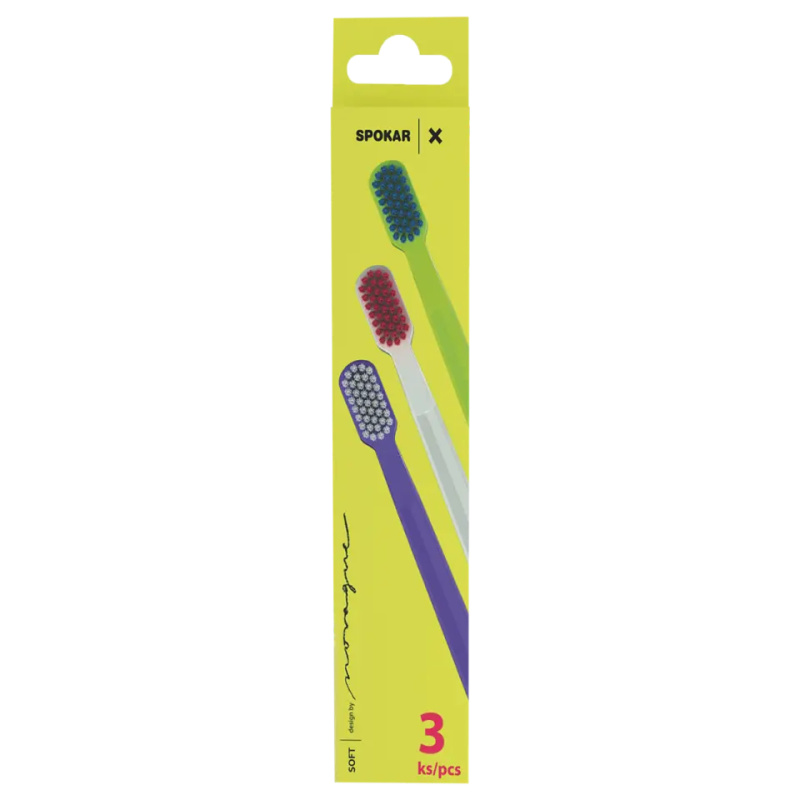 Spokar X 3429 Soft zubní kartáčky soft 3 ks