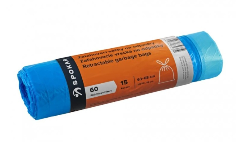 Spokar Zatahovací sáčky na odpadky 60 l, 15 ks