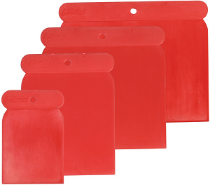 Stěrky tmelící plastové, sada 4 ks