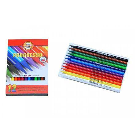 KOH-I-NOOR Pastelky v laku Progresso 12ks
