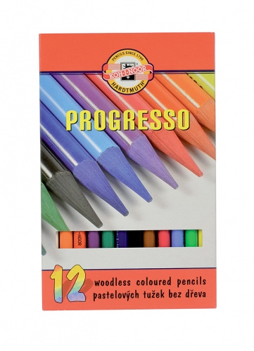 KOH-I-NOOR Pastelky v laku Progresso 12ks