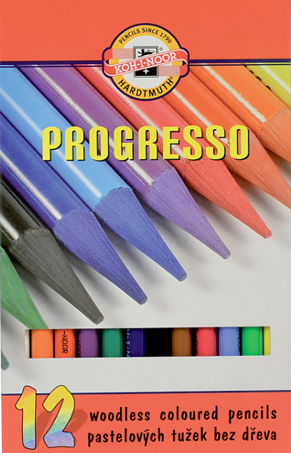 KOH-I-NOOR Pastelky v laku Progresso 12ks