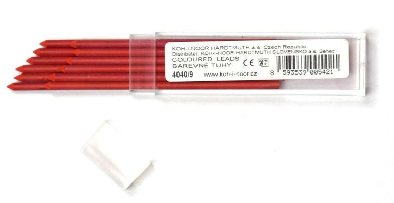 Koh-i-noor Tuhy do Scala pastelek - barva červená (3,2 mm × 90 mm), 12 kusů