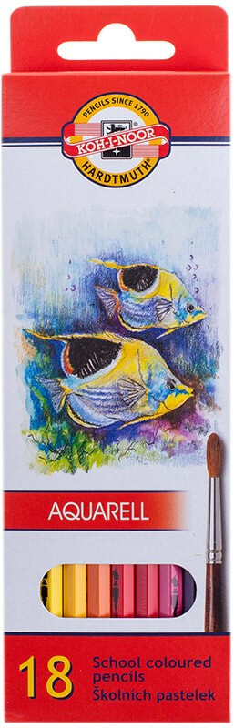 Koh-i-noor pastelky akvarelové školní - 18 ks