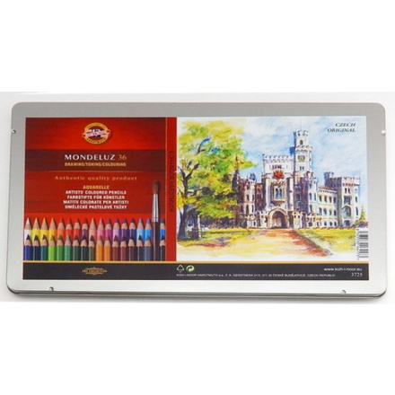 Akvarelové pastelky Koh-i-noor Mondeluz, 36 ks