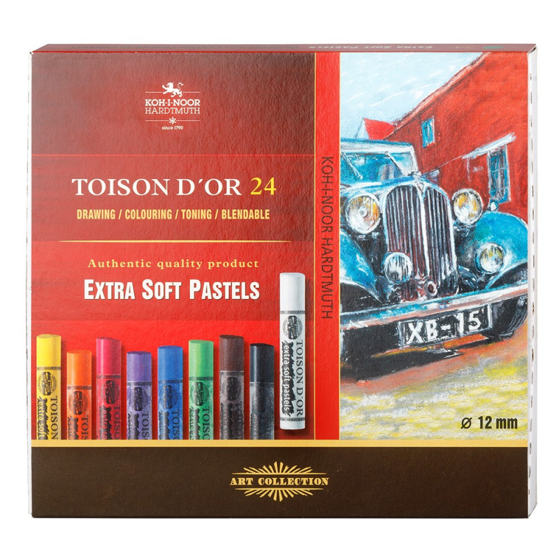 Umělecké extra prašné křídy Koh-i-noor TOISON DOR 8554 - 24 ks