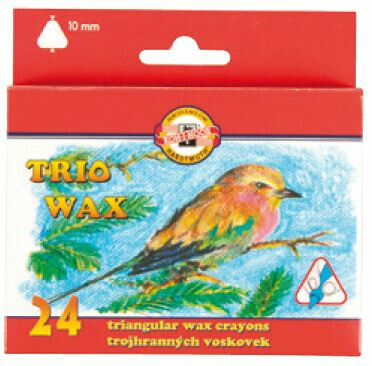 Koh-i-noor trojboké voskovky TRIO WAX 24 ks 10 mm