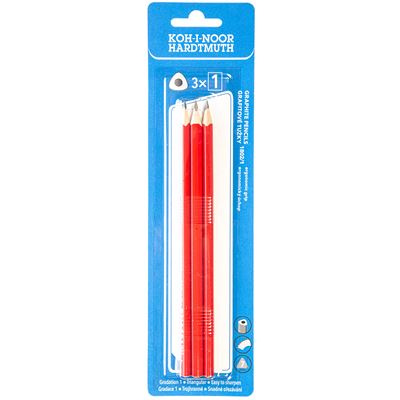 KOH-I-NOOR Tužka 1 grafitová ergo TR7 7,2mm 3 ks