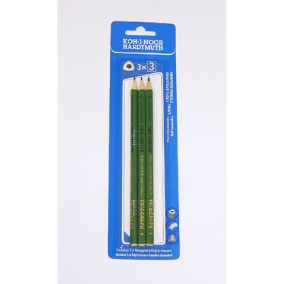 KOH-I-NOOR Tužka 3 grafitová ergo TR7 7,2mm 3 ks