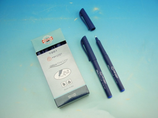 popisovac fine liner 7201 modry KOH-I-NOOR