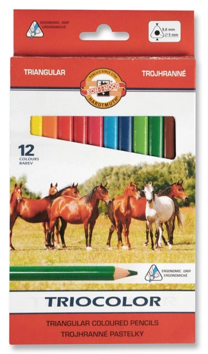 KOH-I-NOOR Trojhranné pastelky Triocolor 12ks