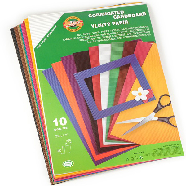 Vlnitý papír Koh-i-noor - mix 10 barev