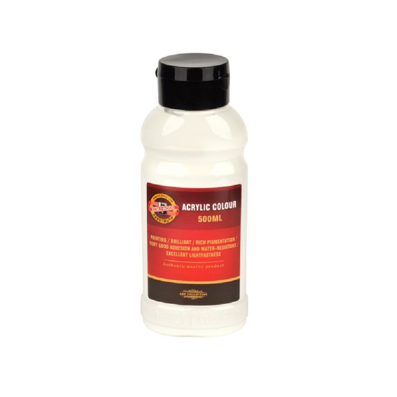 Koh-i-noor akrylová barva Acrylic - 500 ml - bílá