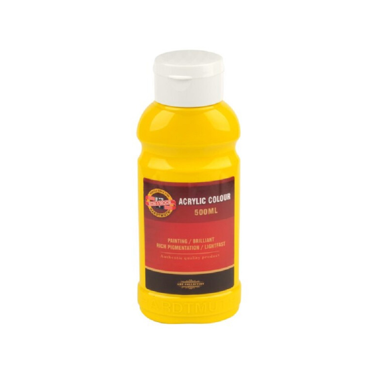 Koh-i-noor akrylová barva Acrylic - 500 ml - žluť tmavá