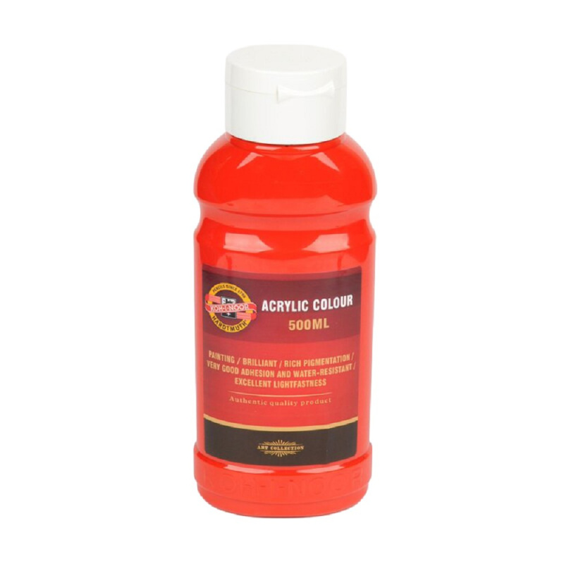Koh-i-noor akrylová barva Acrylic - 500 ml - červená světlá