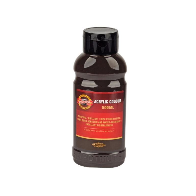 Koh-i-noor akrylová barva Acrylic - 500 ml - hněď tmavá