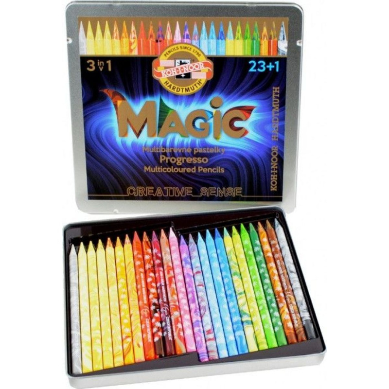 Koh-i-noor sada tužek pastelových v laku MAGIC 8774 23 + 1 ks