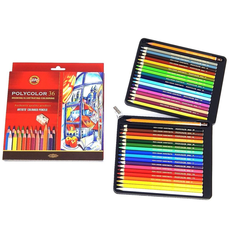 Koh-i-noor sada uměleckých pastelek POLYCOLOR 3835 36 ks