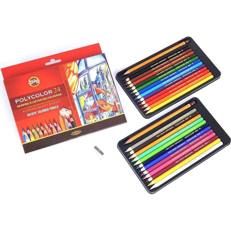 Koh-i-noor sada uměleckých pastelek POLYCOLOR 3834 24 ks