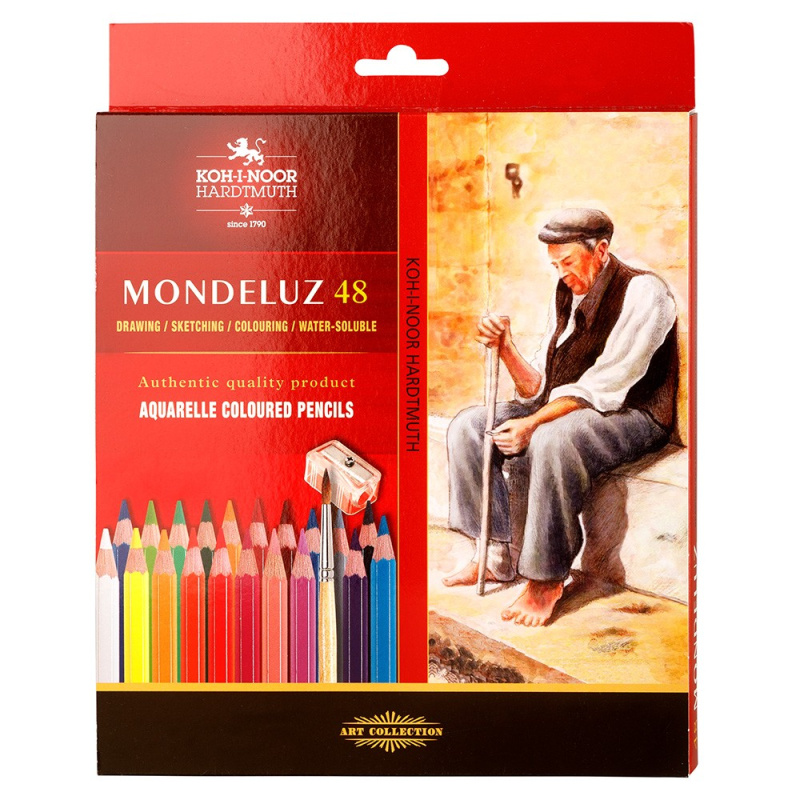 KOH-I-NOOR Akvarelové pastelky Mondeluz 3713 - 48 ks