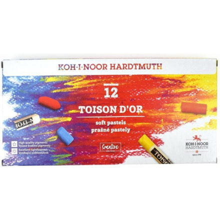 Křídy prašné Koh-i-noor TOISON D´OR 8512/12 12 barev