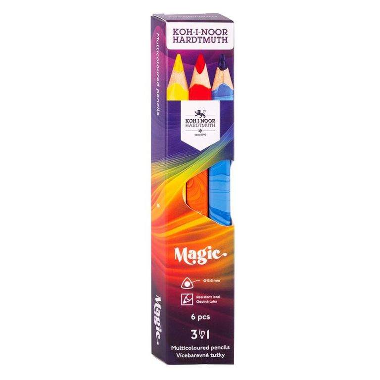 Koh-i-noor souprava tužek barevných MAGIC 3HR 3408 - 6 ks