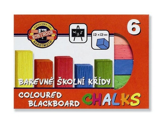 Koh-i-noor Křída školní, barevná, 6 ks