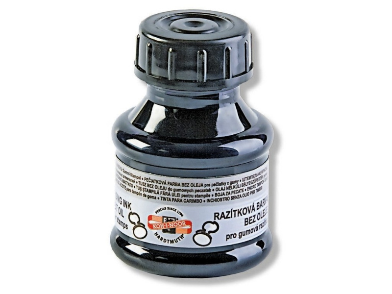 Razítková barva 50ml Koh-i-noor - černá