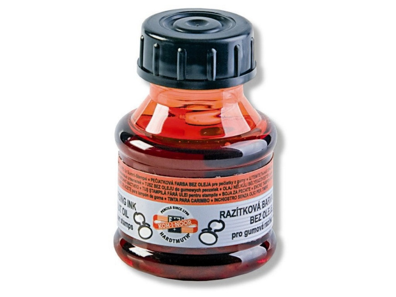 Razítková barva 50ml Koh-i-noor - červená