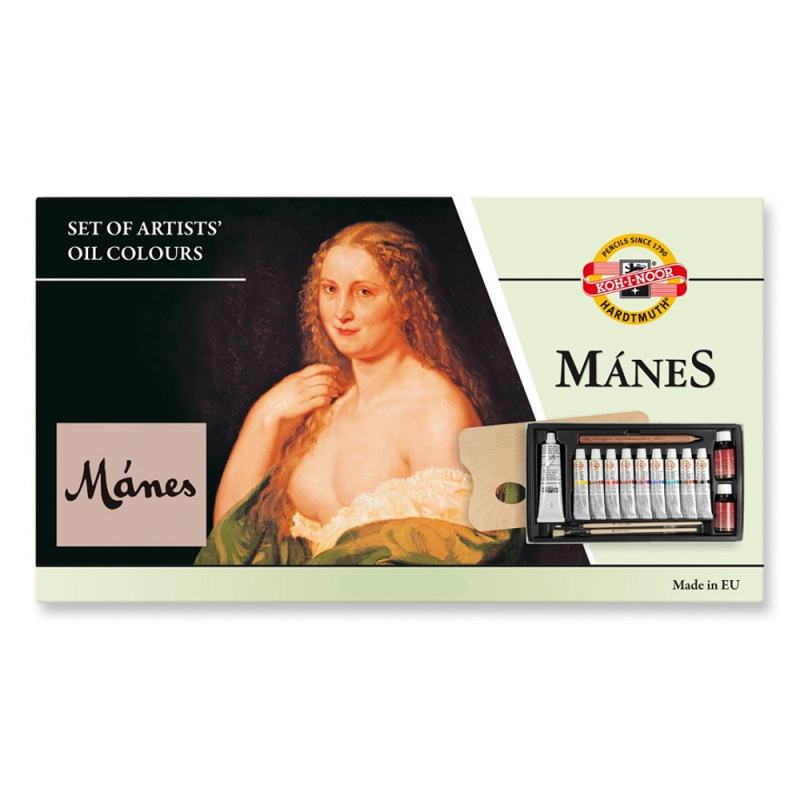 Koh-i-noor olejové barvy MÁNES 161601 - 10 barev, 16 ml