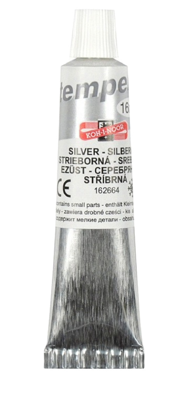 Koh-i-noor temperová barva - stříbrná 16 ml