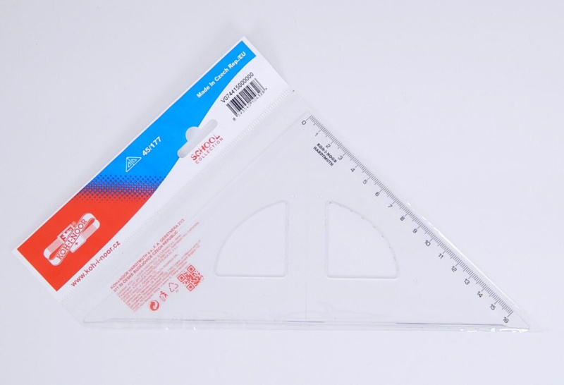 Trojúhelník Koh-i-noor 744150 45/177 čirý