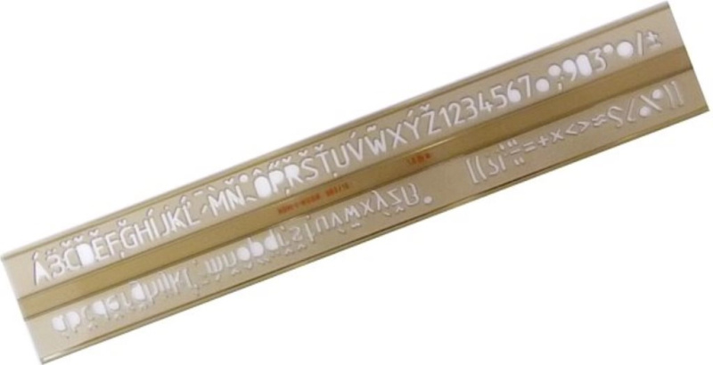 KOH-I-NOOR Školní písmenková šablona 1,0cm