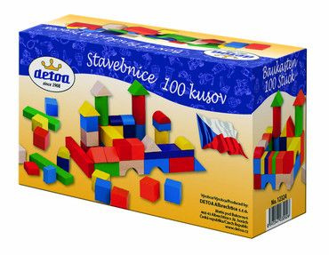 Detoa Kostky stavebnice dřevo 100 ks