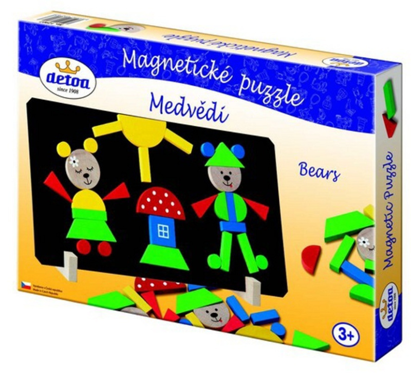 Magnetické puzzle Medvědi v krabici 33x23x3,5cm