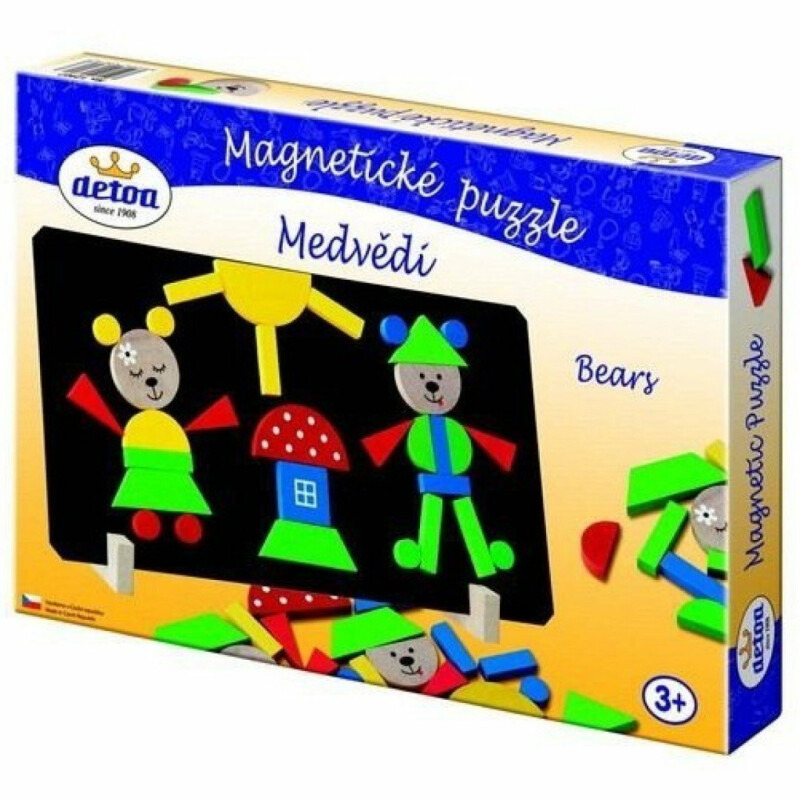 Magnetické puzzle Medvědi v krabici 33x23x3,5cm