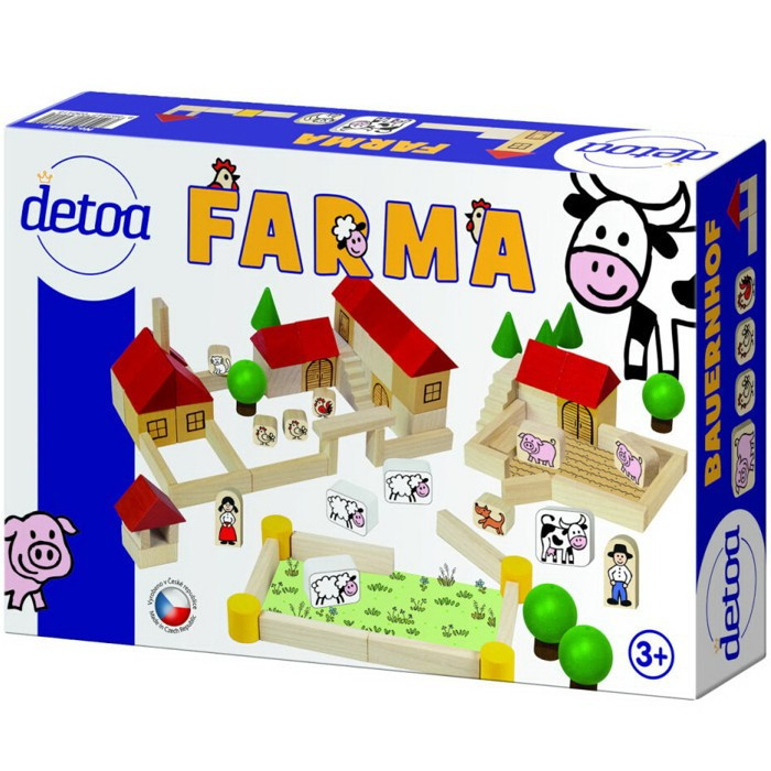 Detoa Dřevěná stavebnice Farma